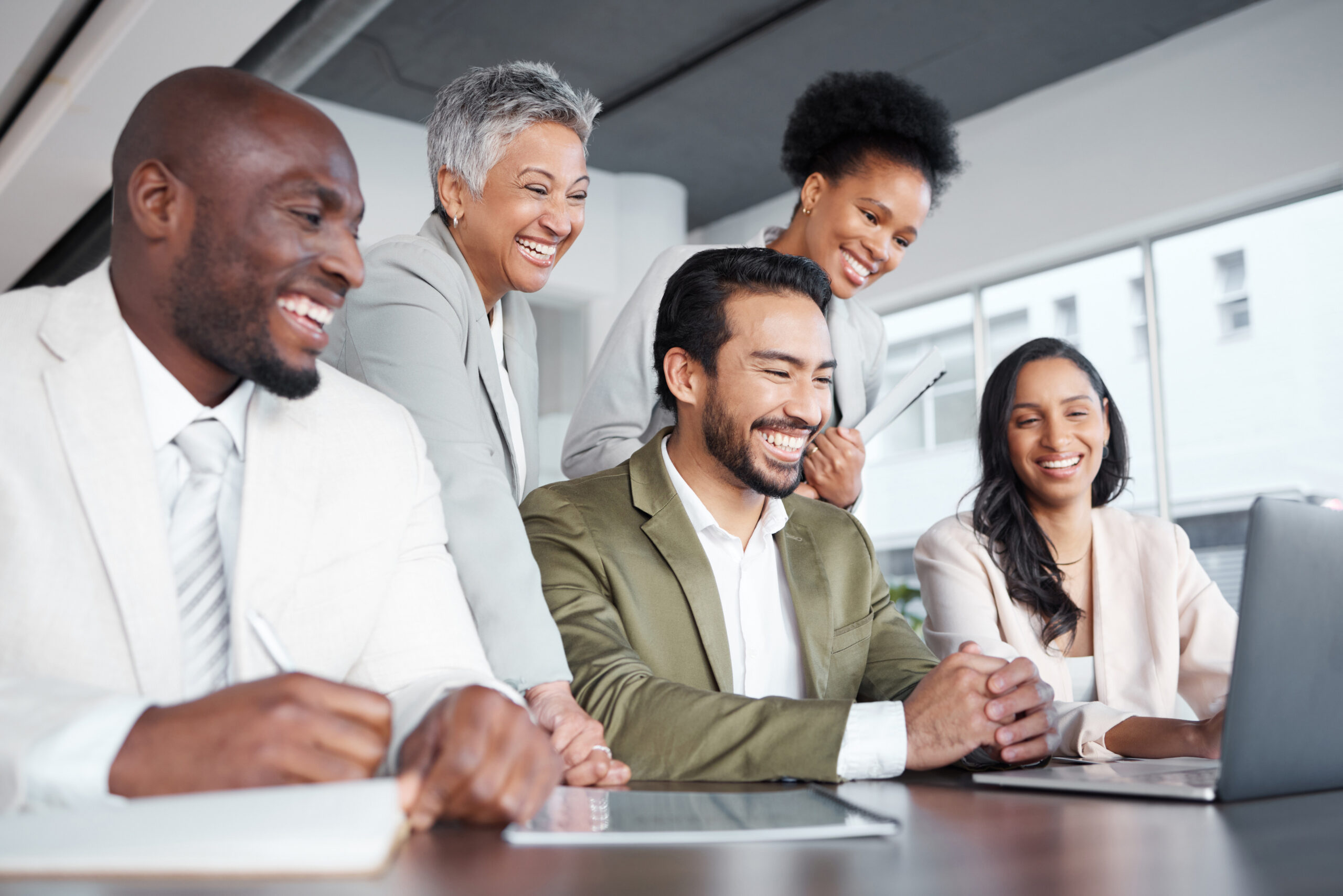 business people laptop meeting team collaboration corporate webinar office happy diverse group employees working computer together teamwork conference workplace scaled.jpg