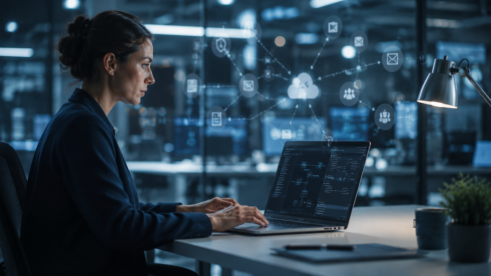 Technology professional working with connected systems and application architecture